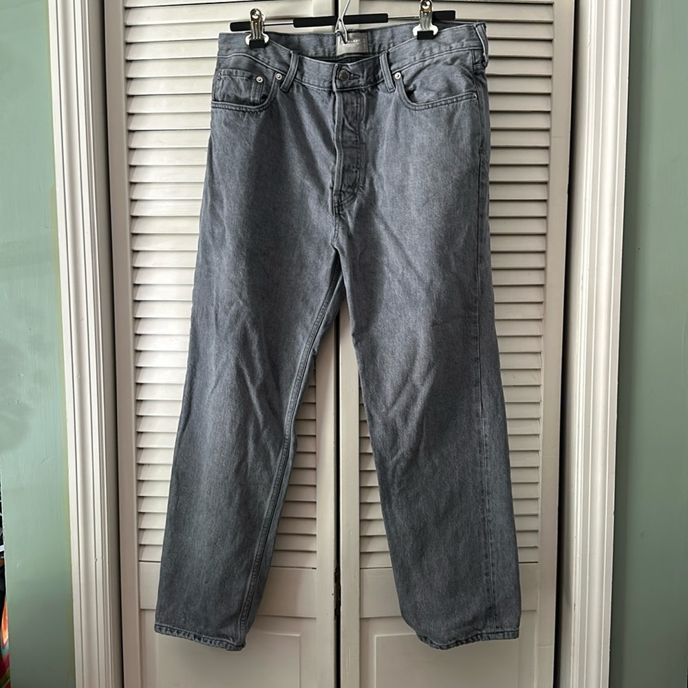 Everlane The Relaxed Straight Jean in gray, 31 regular